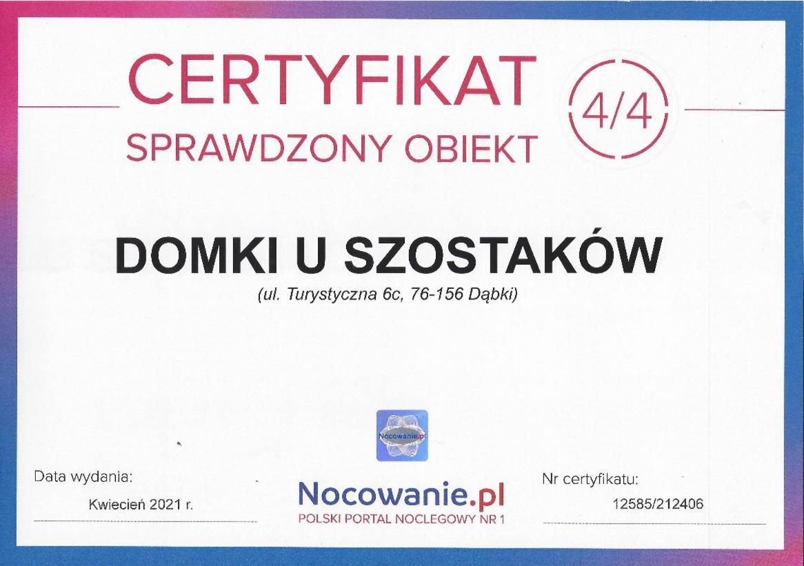 Domki U Szostakow Dąbki Εξωτερικό φωτογραφία